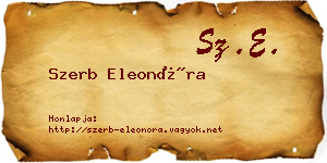 Szerb Eleonóra névjegykártya