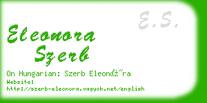 eleonora szerb business card